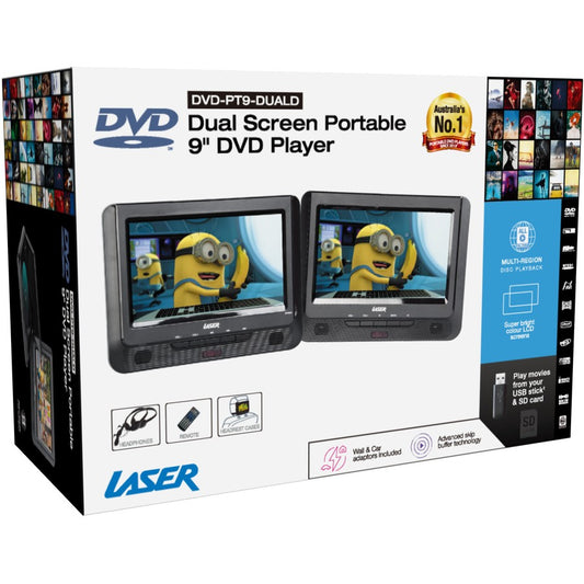 Dual Screen Portable 9" Dvd Player