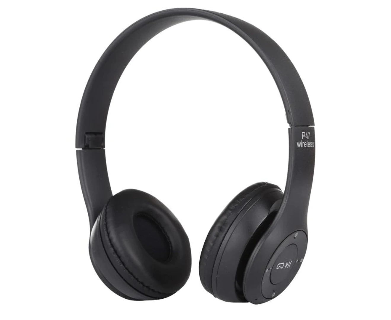 P47 Foldable Wireless Bluetooth Headphone With 3.5Mm Audio Jack, Support Mp3 / Fm / Call (Black)