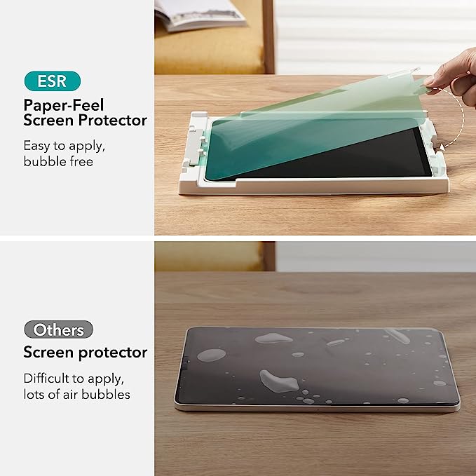 ESR For iPad Pro 11 Screen Protector Paper-Feel (2022/2021/2020/2018), Ipad Air 5/4 Paperlike Screen Protector (2022/2020), Put Pencil To Paper, Thin And Responsive, Easy Application Tray