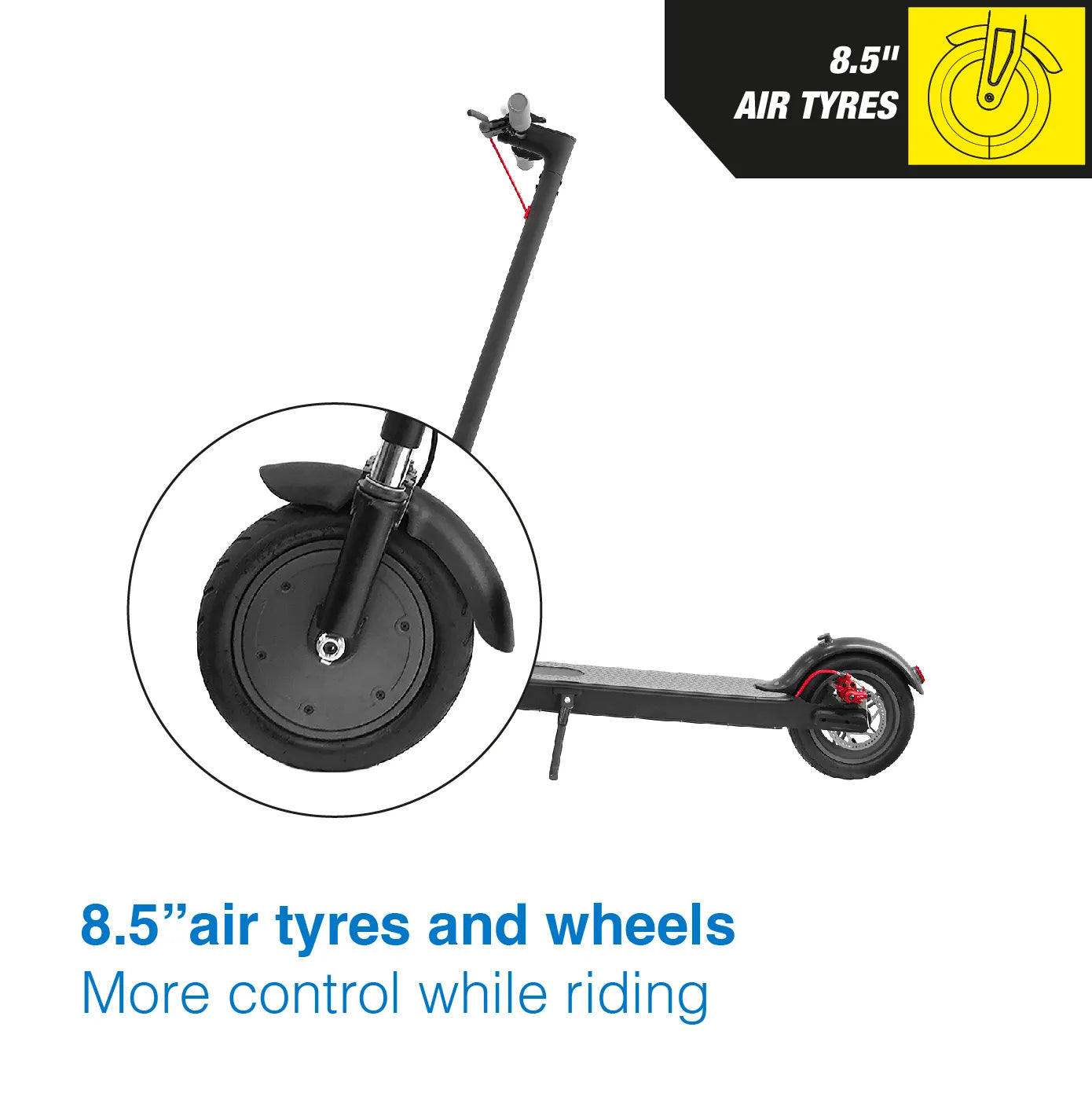 Navig8r Dash 35 E-Scooter with 8.5" Air Tyres & Dual Suspension