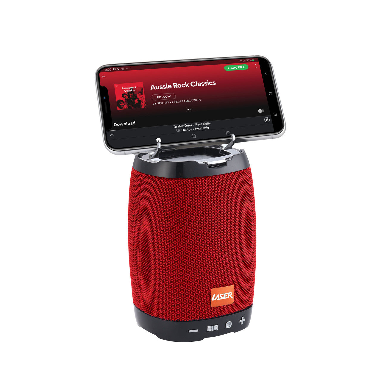 Laser Red Bluetooth Speaker with Phone Holder 5W