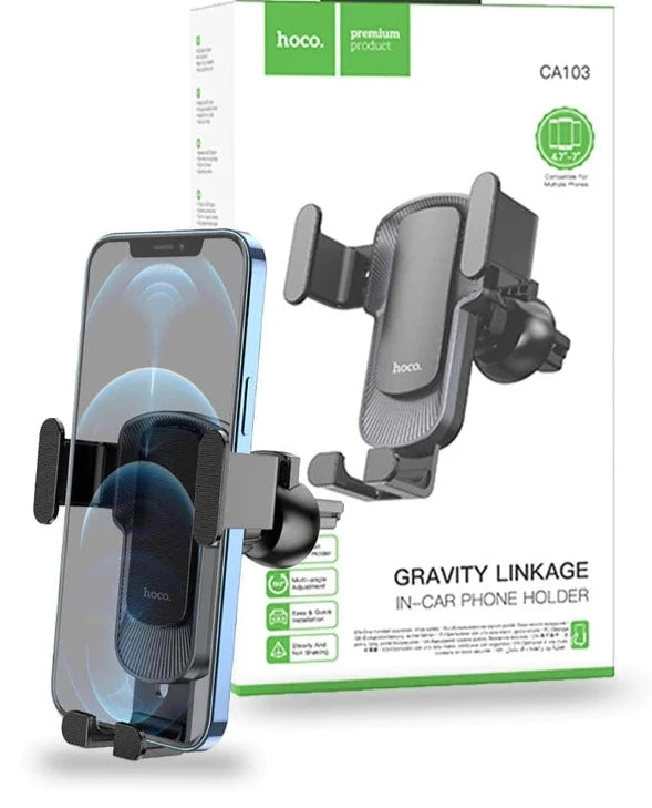 Hoco CA103 Gravity Air Vent Black Car Holder
