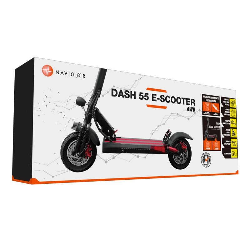 Navig8r E-Scooter Dash 55 - Dual Motor Dual Suspension