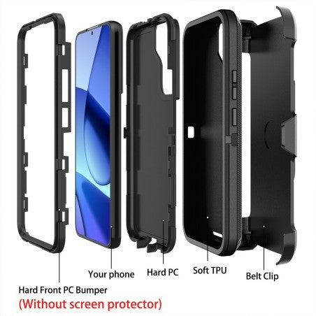 Shockproof Robot Armor Hard Plastic Case With Belt Clip For Samsung Galaxy S23 Plus