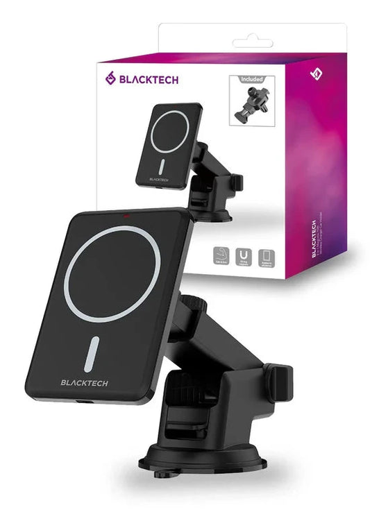 Blacktech 2 in 1 15W Magsafe Wireless Car Charger Phone Holder