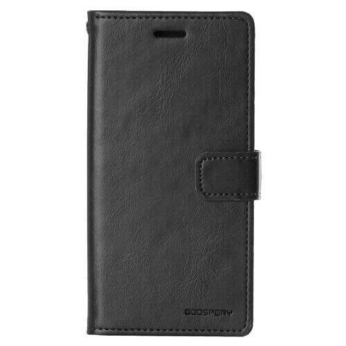 iPhone 15 Pro Max Blue Moon Black Wallet Case