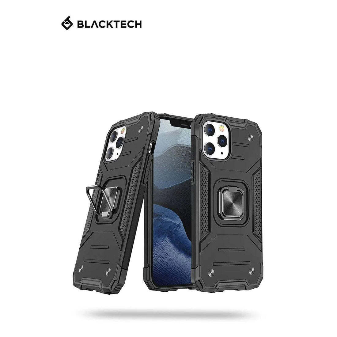 Blacktech iPhone 13 Pro Robot Magnet Black Case