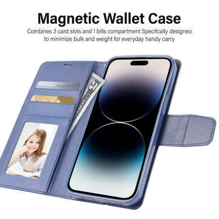 Leather Wallet Case For iPhone 15 Pro Max