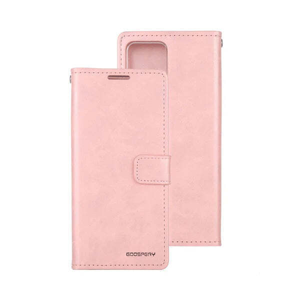 iPhone 15 Pro Max Blue Moon Rose Gold Wallet Case