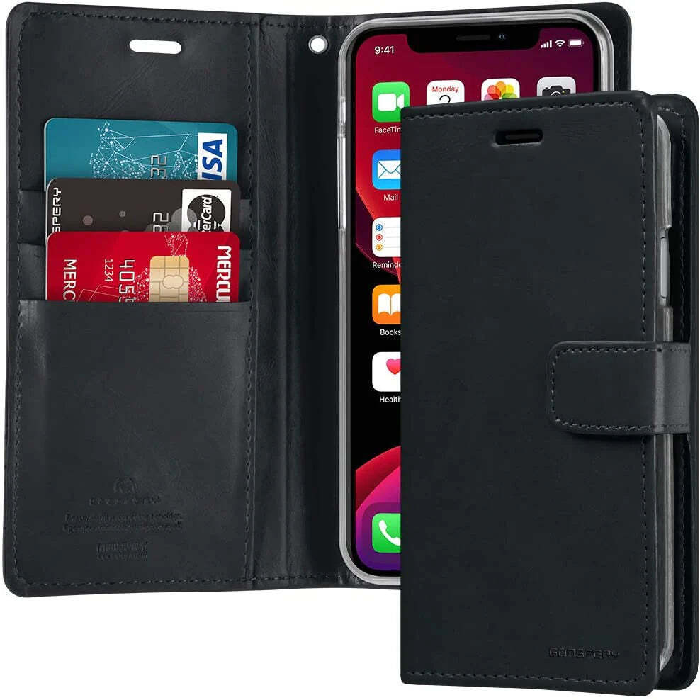 iPhone 11 Bluemoon Diary Black Wallet Case