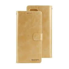 iPhone 14 Pro Blue Moon Diary Gold Wallet Case