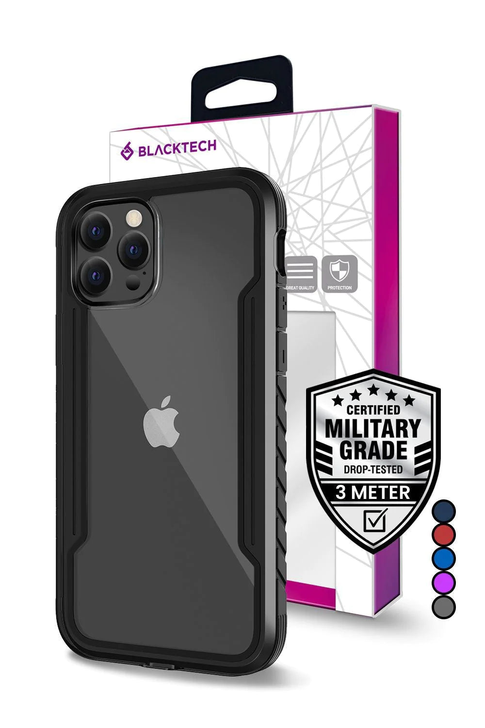 Blacktech Aluminium Alloy Grey iPhone 12 Pro Max Case