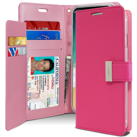 Rich Diary iPhone X Pink Wallet Case