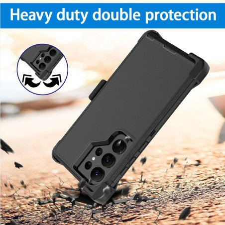 Shockproof Robot Armor Hard Plastic Case With Belt Clip For Samsung Galaxy S23 Ultra